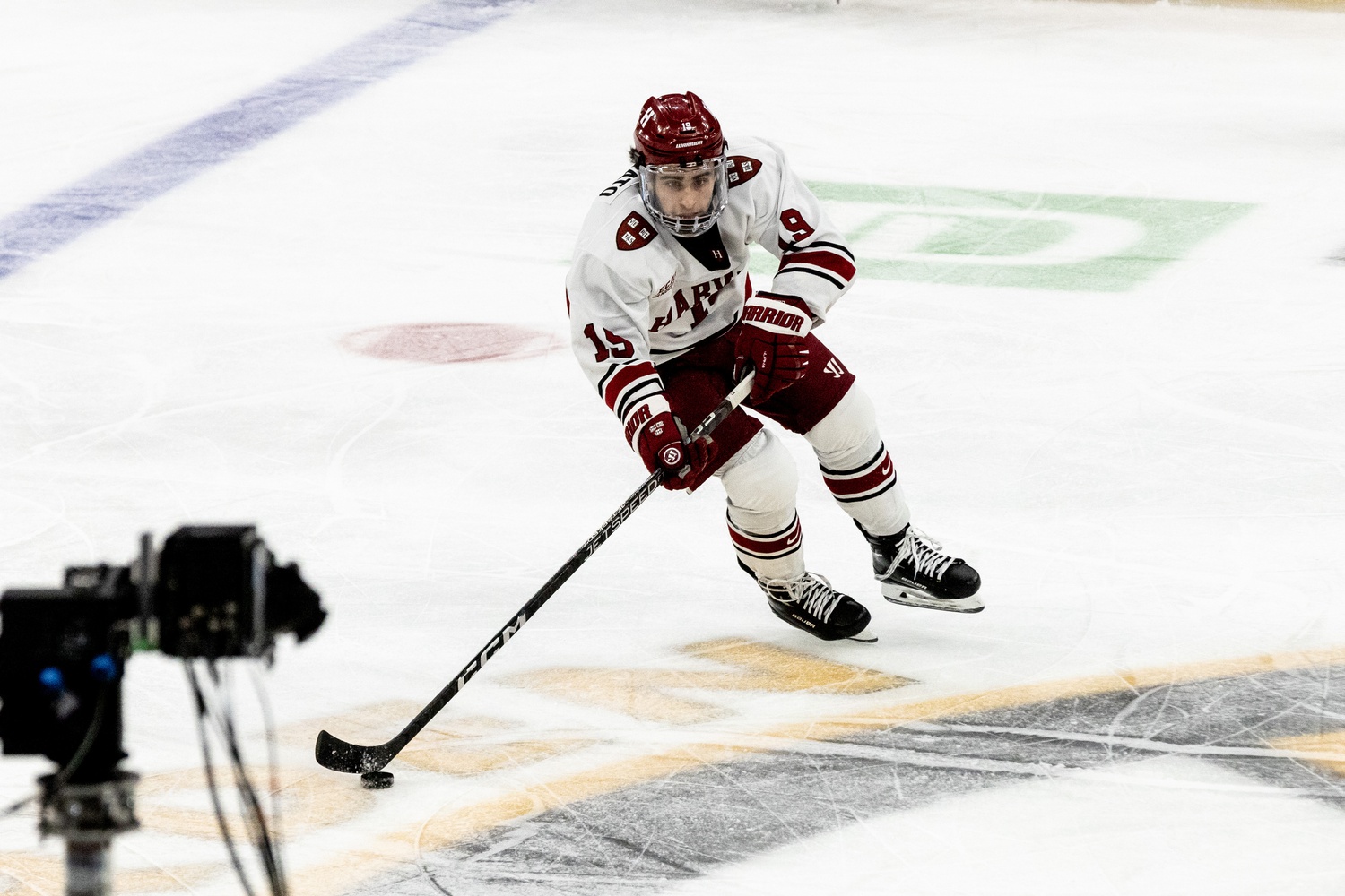 Sophomore forward Matthew Coronato flies through the neutral zone against Boston College in the Beanpot semifinal on February 6. Coronato netted two power-play goals in the game.