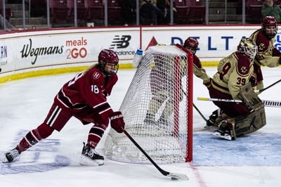 Cover image for Harvard Women’s Hockey Drops Beanpot Opener to Boston College 3-0