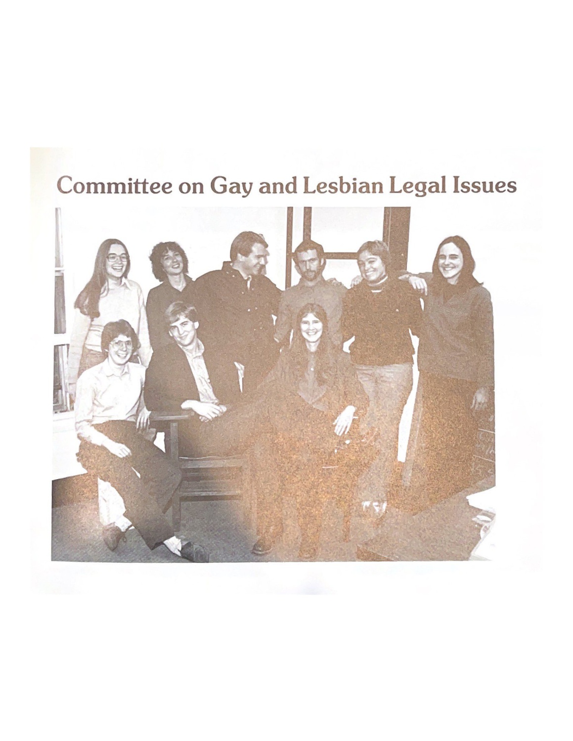 COGLLI’s 1982 yearbook photo. Notably, no names are included. Courtesy of Harvard Law School Library, Historical & Special Collections.