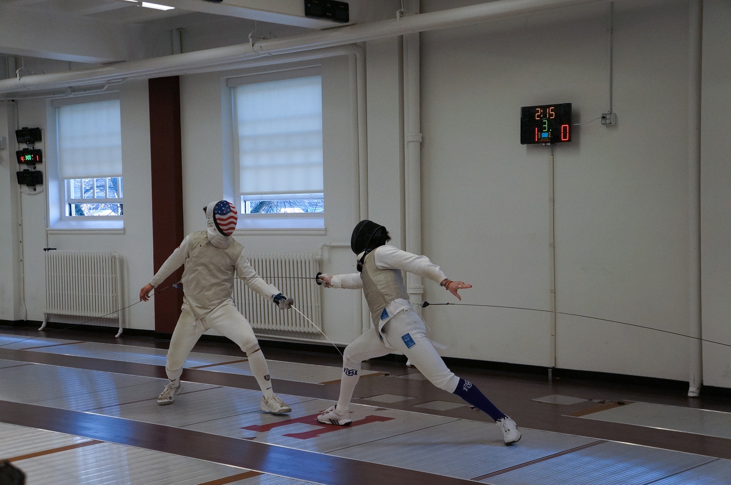 Harvard men's fencing takes on NYU at the Harvard-NYU dual meet on January 28.