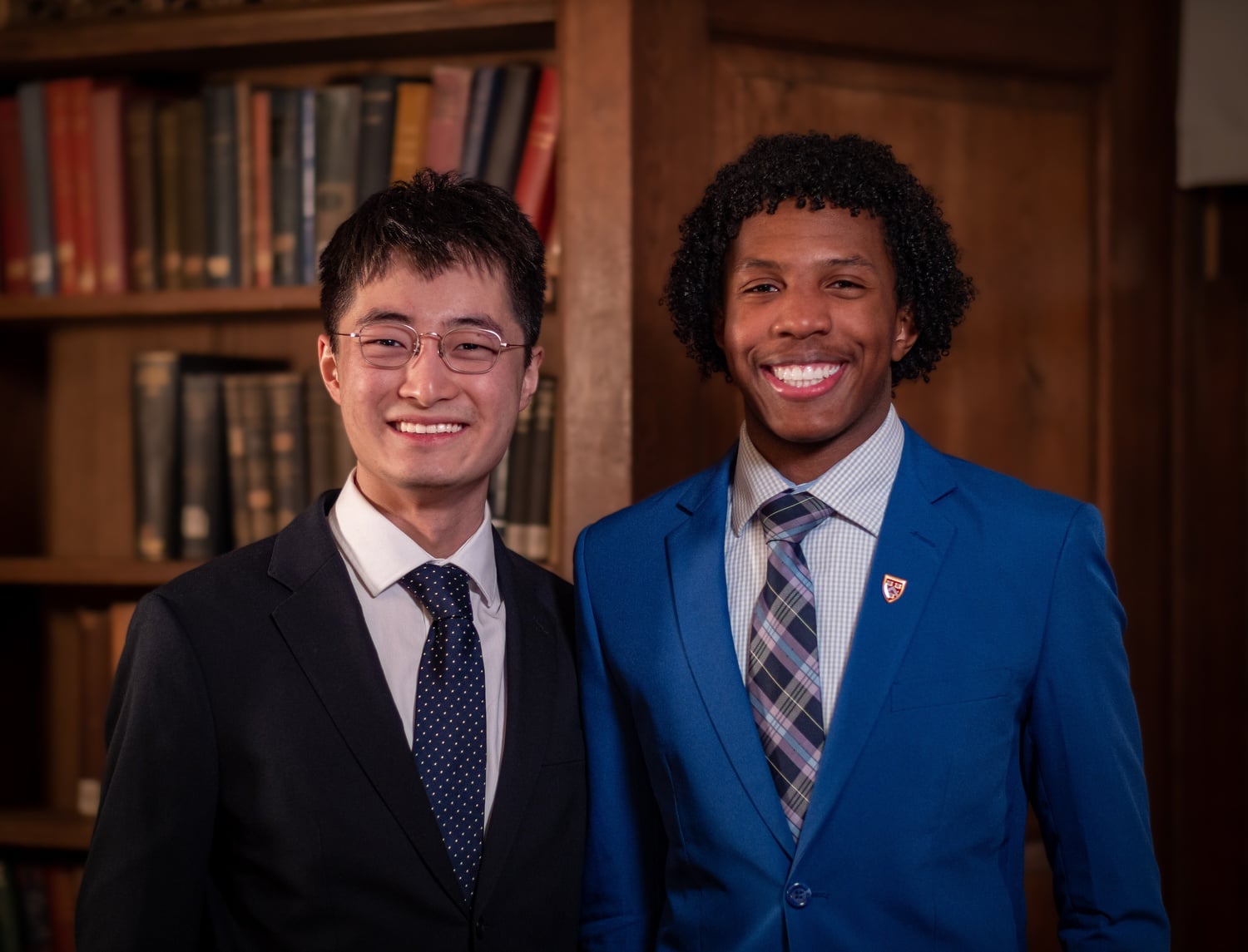 Shikoh Misu Hirabayashi '24, left, and John S. Cooke '25 are the current co-presidents of the Harvard Undergraduate Association.