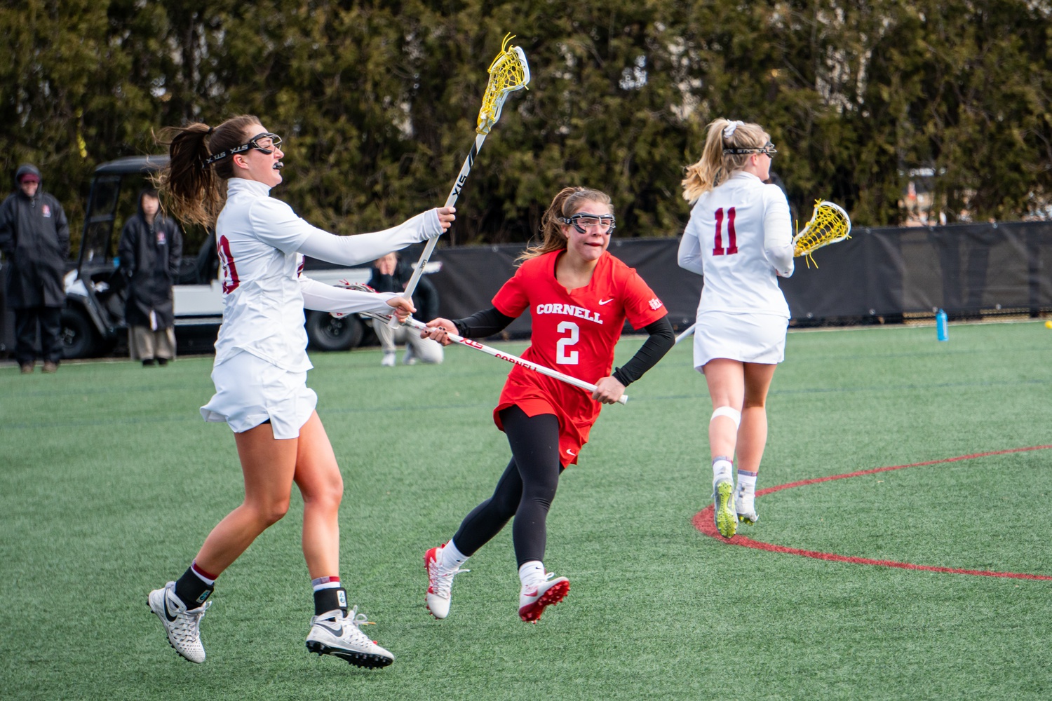 Harvard sets up the offensive attack against the Cornell Big Red on February 29th, 2020.