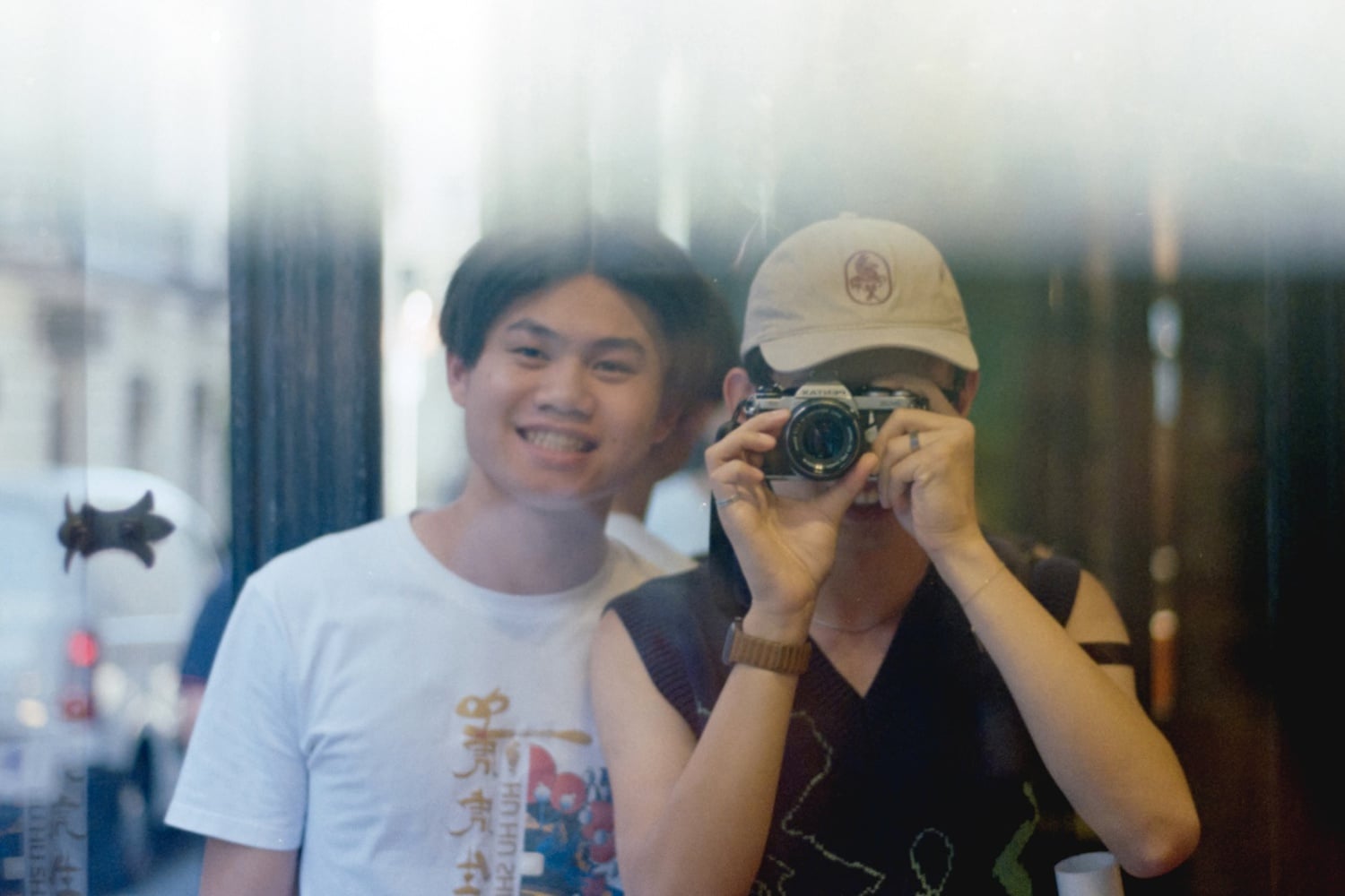 The author and his brother in Madrid, summer 2022. Shot on film.