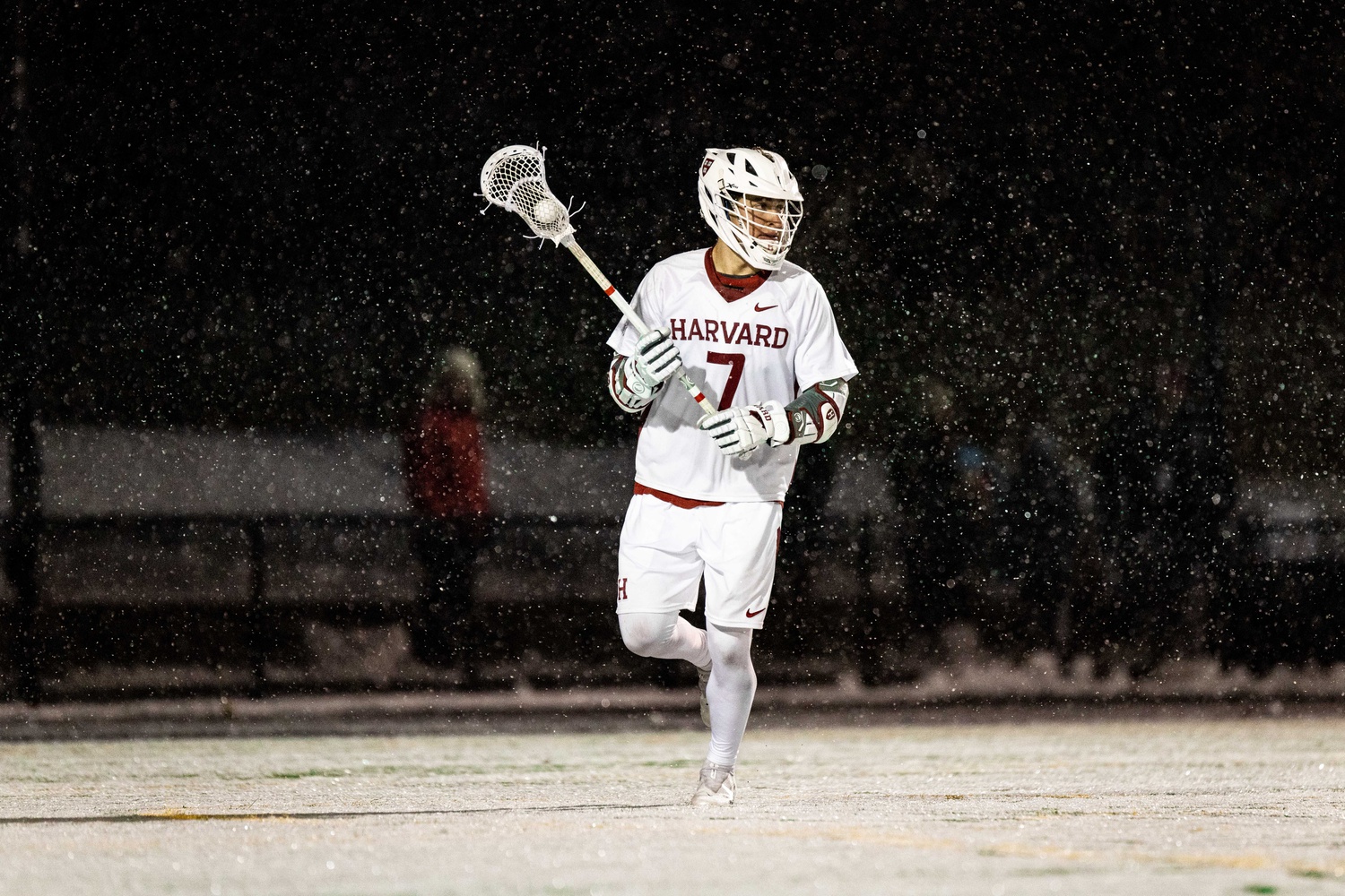 Sophomore attacker Sam King looks to create offense against Bucknell on February 25.