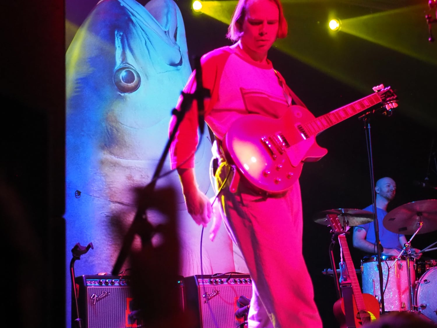 Jonathan Pearce of The Beths on the guitar.