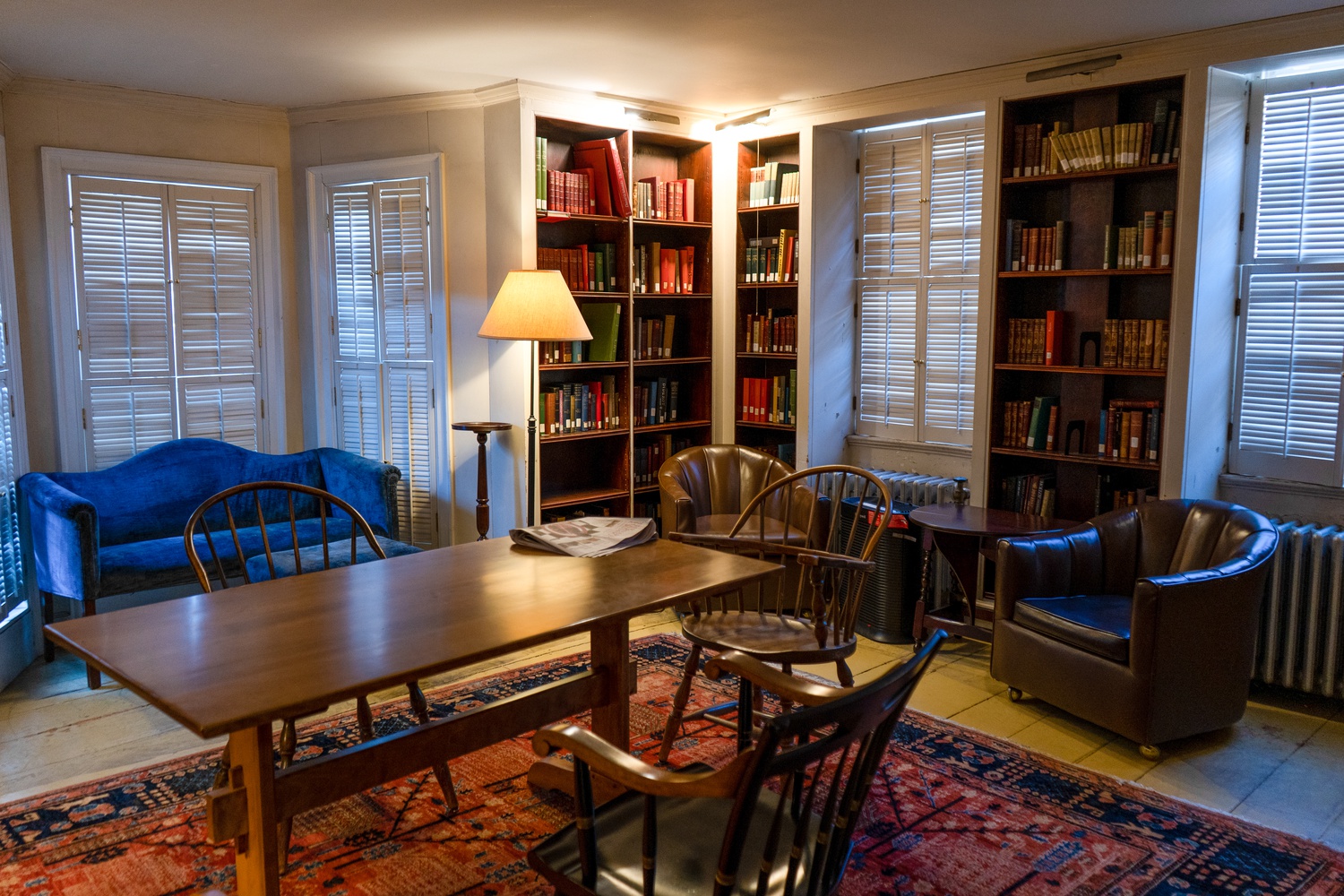 Inside the historic Hicks House, which serves as a library for the lucky residents of Kirkland House.
