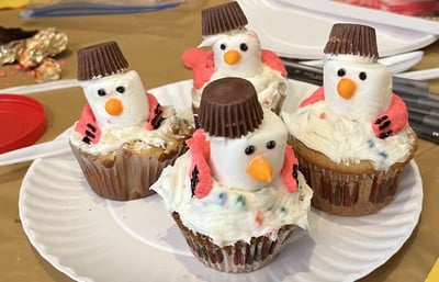 Cover image for Snowman cupcakes