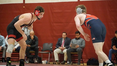 Cover image for Four Harvard Wrestlers Earn National Tournament Bids at EIWA Championships