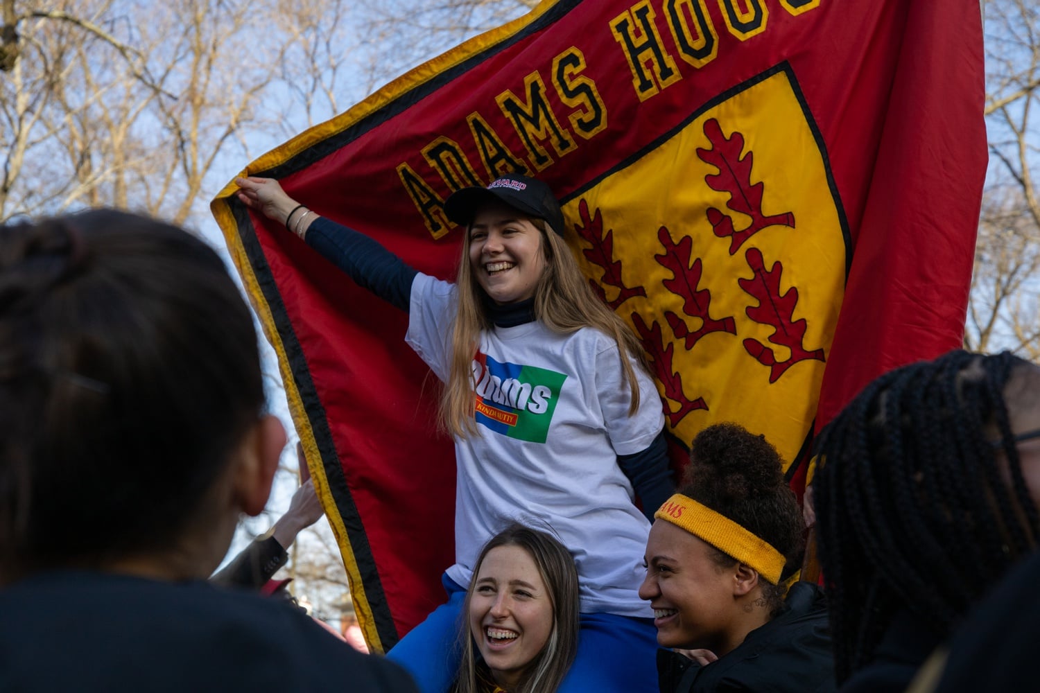 Adams House students on housing day in March.