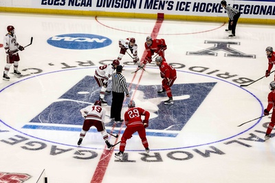 Cover image for No. 7 Harvard’s Season Ends in 8-1 Blowout Loss to No. 8 Ohio State