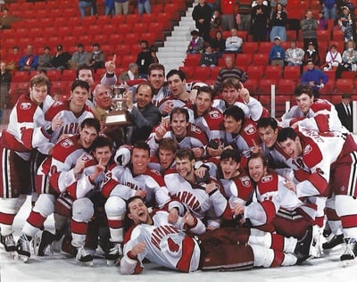 Cover image for From the Beanpot to the Booth: Tripp Tracy ’96 Reflects on Harvard, Hockey, and the Hurricanes