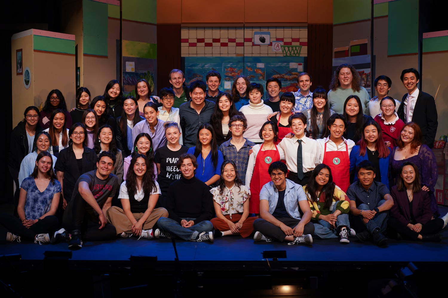 The cast, staff, and orchestra of OUT: An Asian American Musical.