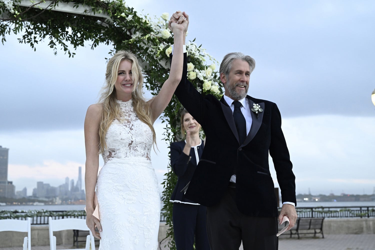 Justine Lupe as Willa Ferreyra and Alan Ruck as Connor Roy in Season 4 Episode 3 of "Succession."