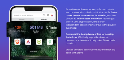 Cover image for Brave: The best privacy online