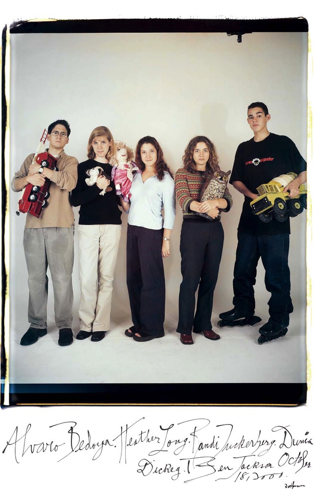 When she was director of the Mather darkroom, Dorfman took portraits of the students. Scribbled in ink beneath five students clutching toy trucks and stuffed animals are the names of accomplished students and aspiring businesspeople, attorneys, writers, and doctors. Though, in their portrait, they are how Dorfman saw them: youthful, unsure, and a bit angsty.