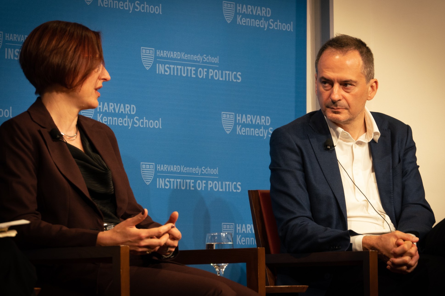 Journalist Christo Grozev, "Navalny" film producer Shane Boris, and Harvard Kennedy School professor Julia A. Minson '99 discussed the deteriorating health of jailed Russian opposition leader Alexei Navalny at a Tuesday Institute of Politics forum.