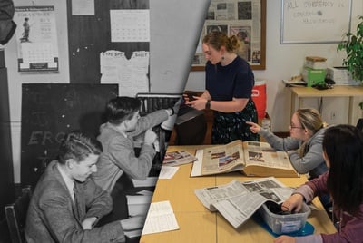 Cover image for Crimson Newsroom Table: 1943 and Today