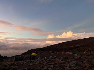 Cover image for Nick’s view from his tent on Mount Kilimanjaro on Christmas morning.