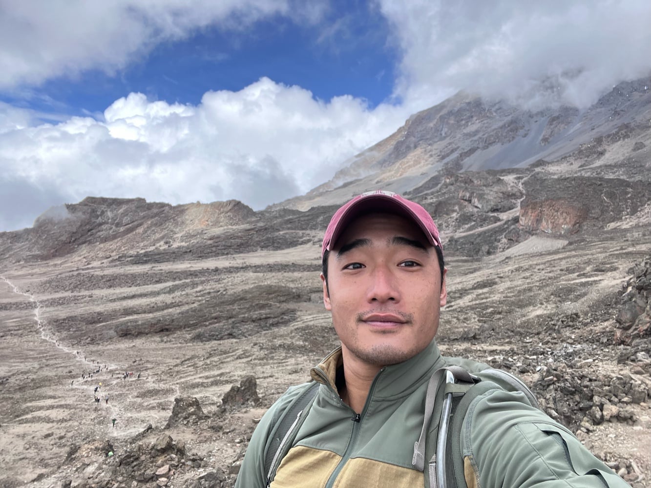 Nick on his ascent of Mount Kilimanjaro.