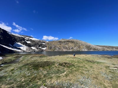Cover image for Charles W. McCormick ’24 on the bank of Blue Lake in Australia’s Snowy Mountains.