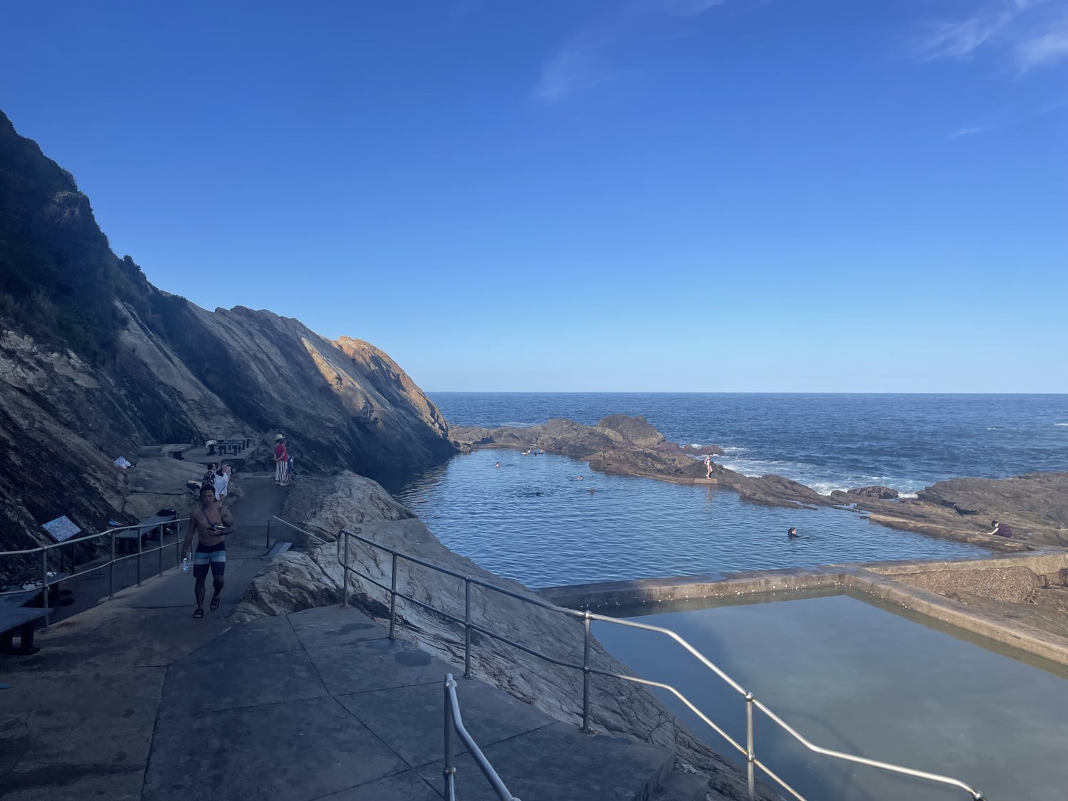 Nick after a dip in Bermagui’s Blue Pool.