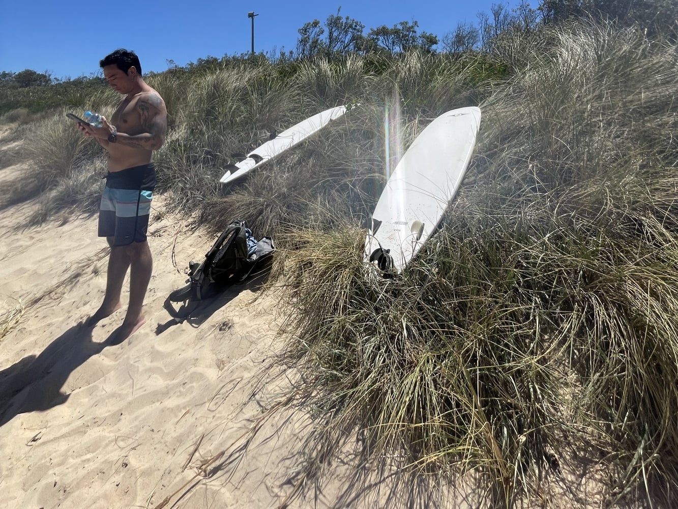 Nick on a beach in Merimbula, a small town on Australia’s Sapphire Coast.