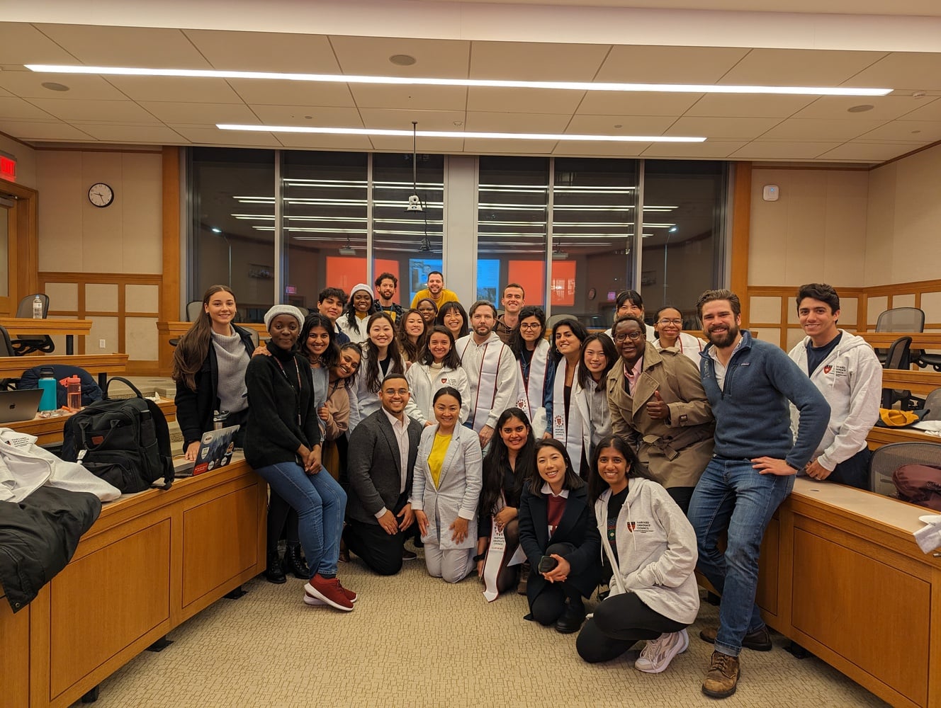 Members of the Harvard Graduate Council pose for a photo at the conclusion of their April 17 meeting, the last of the academic year.