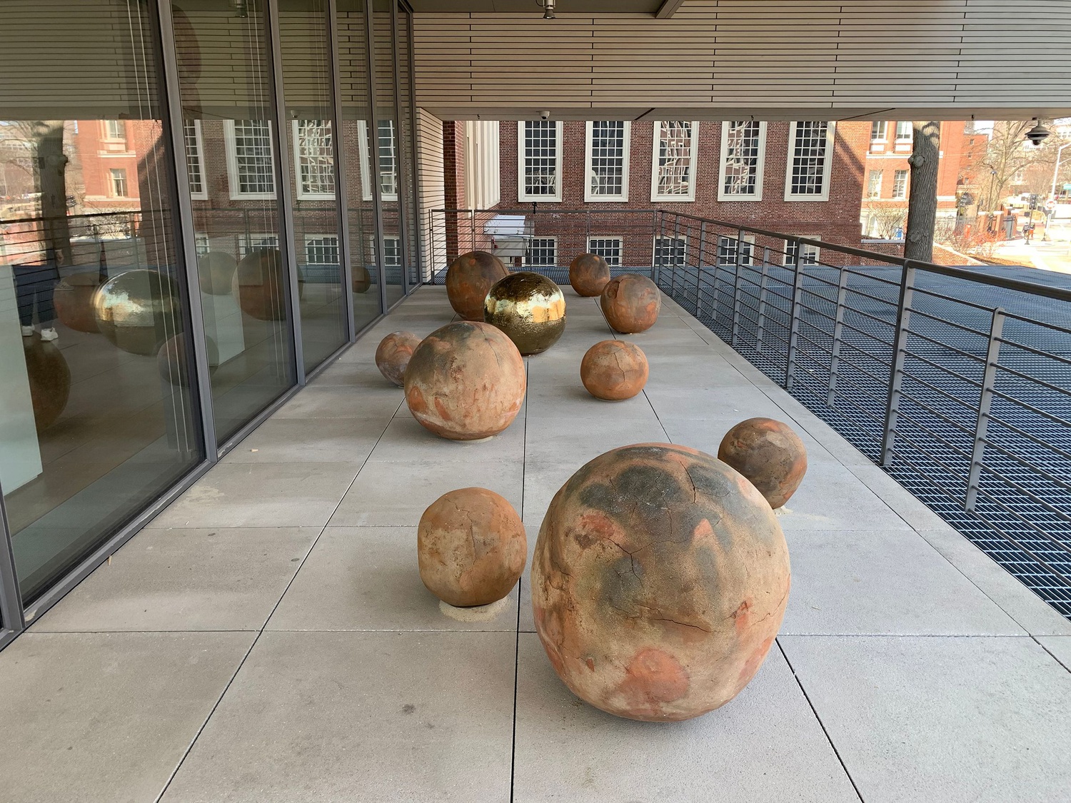 Bosco Sodi: "Origen" (installation view, outdoor Broadway terrace).