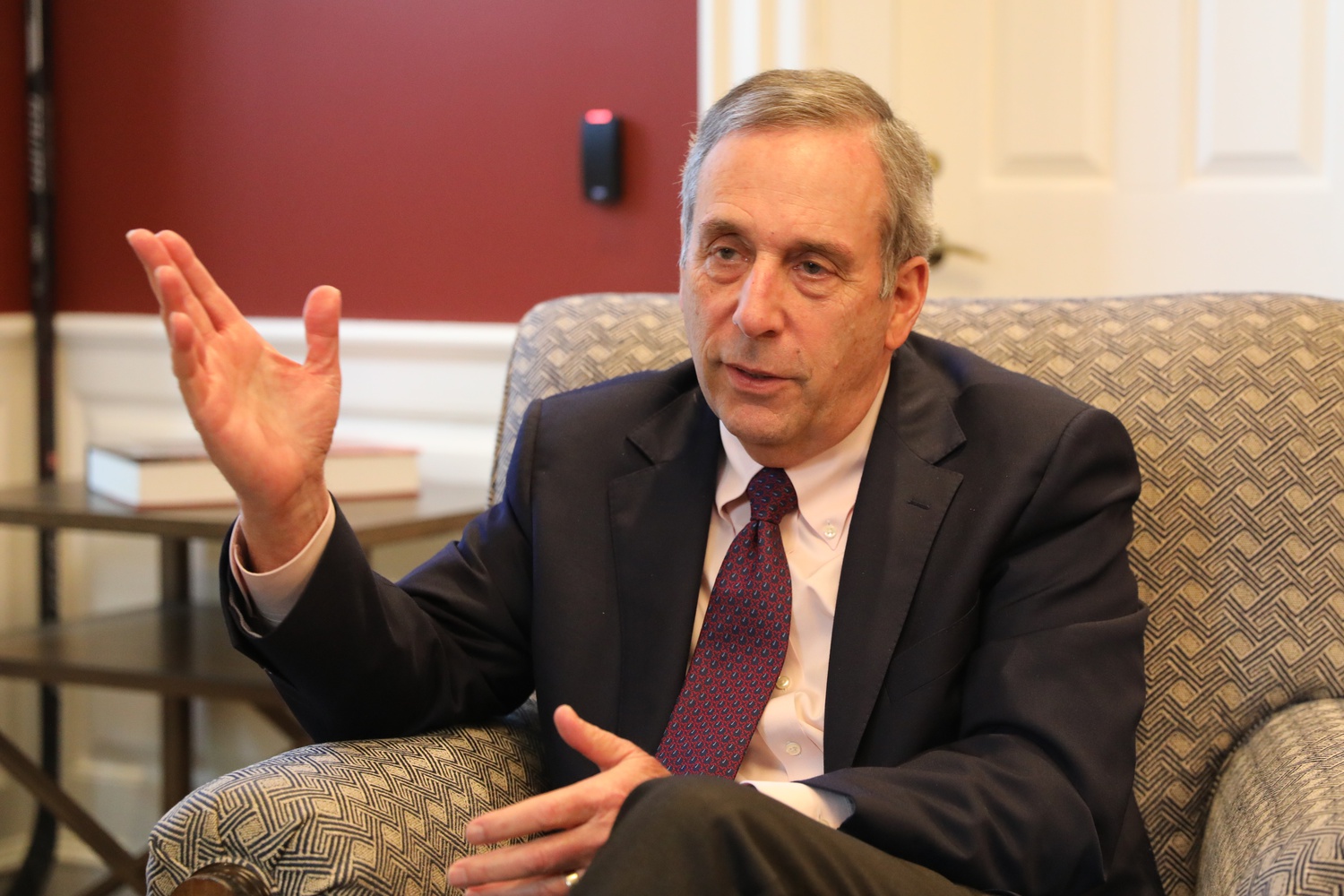 Former Harvard President Lawrence S. Bacow, above, and former Birzeit President Beshara B. Doumani began the partnership.