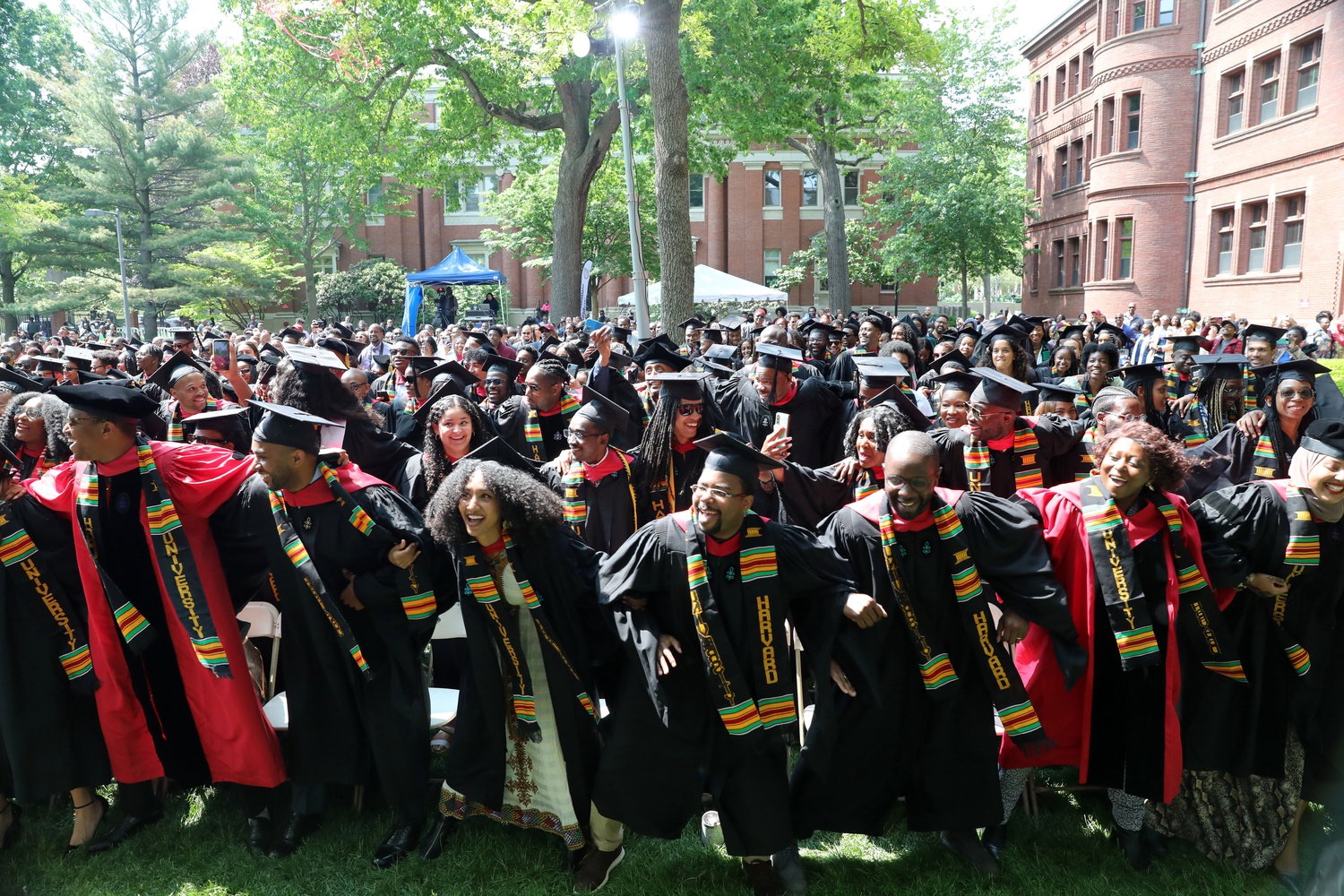 Black Students Dancing At Graduation