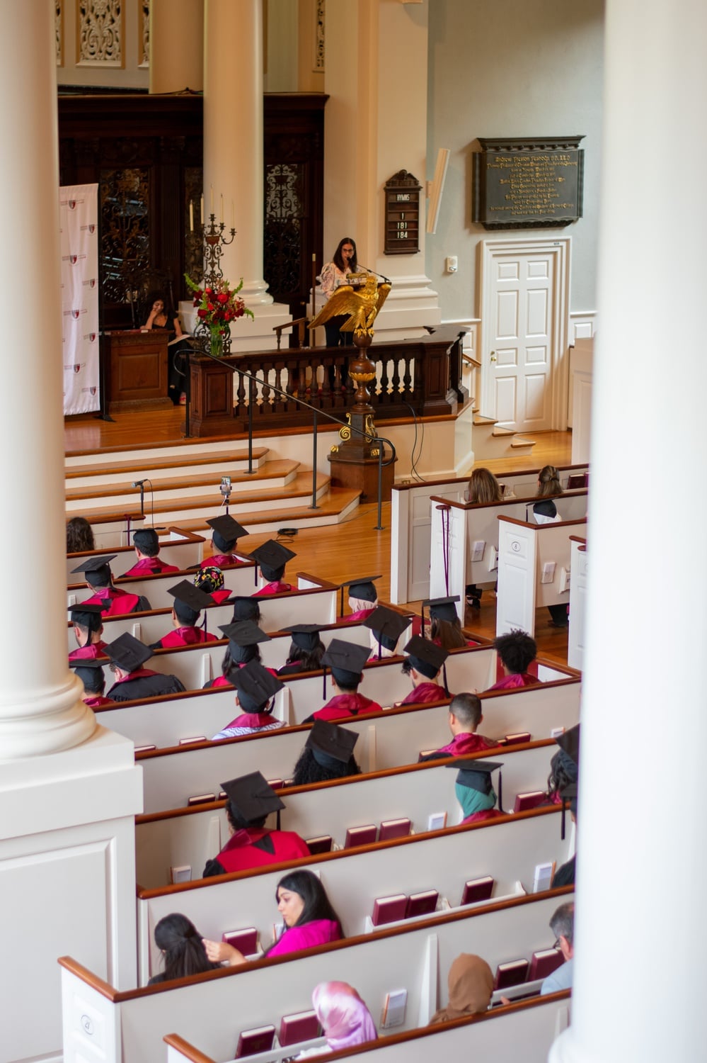 Harvard Arab graduates gathered for the 2023 affinity ceremony in Memorial Church.