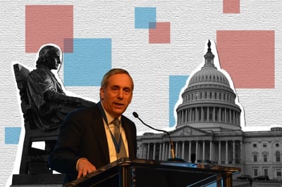 Cover image for As Bacow Departs, Political Tensions that Defined His Presidency Endure