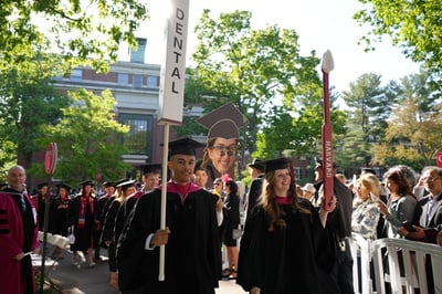 Cover image for Dental Students Walk Into Tercentenary Theatre