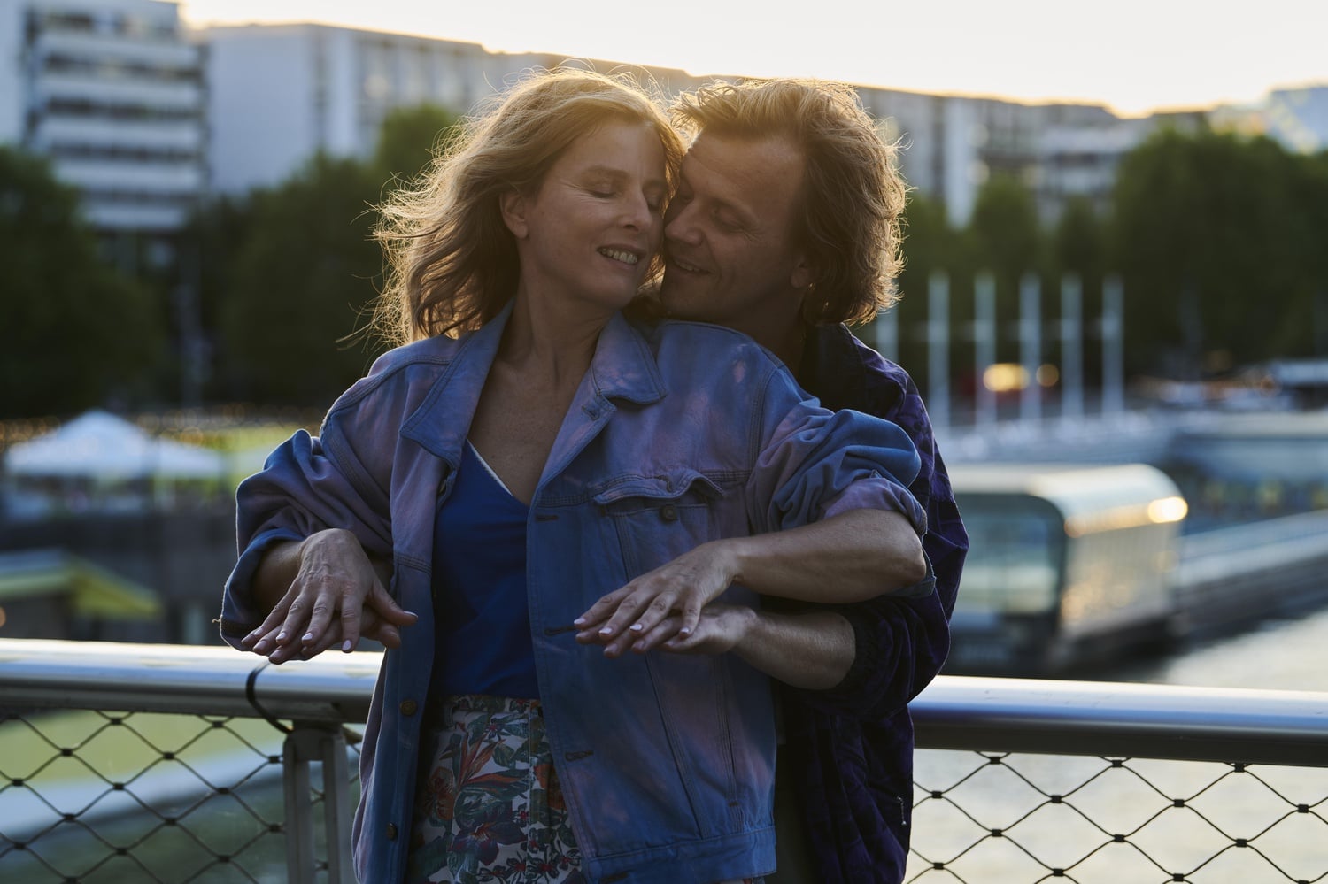 Karin Viard and Alex Lutz star as Nathalie and Aymeric in "Strangers by Night."