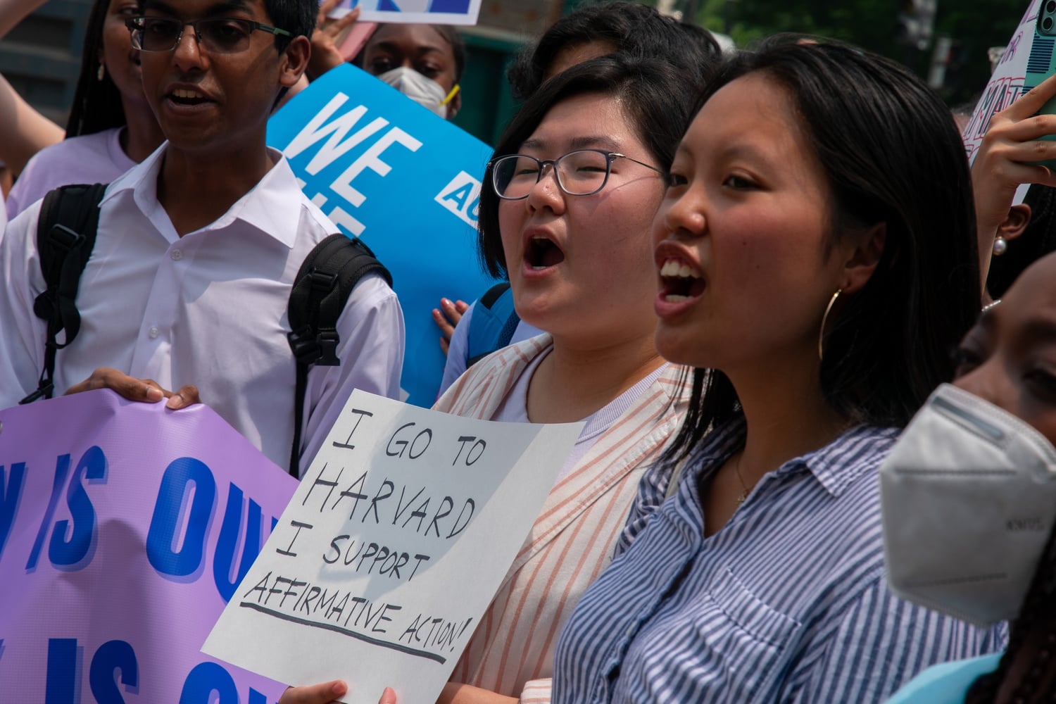 Immediately after the Supreme Court‘s decision in SFFA v. Harvard Thursday, some students from the College made their way to Washington, D.C. to protest.