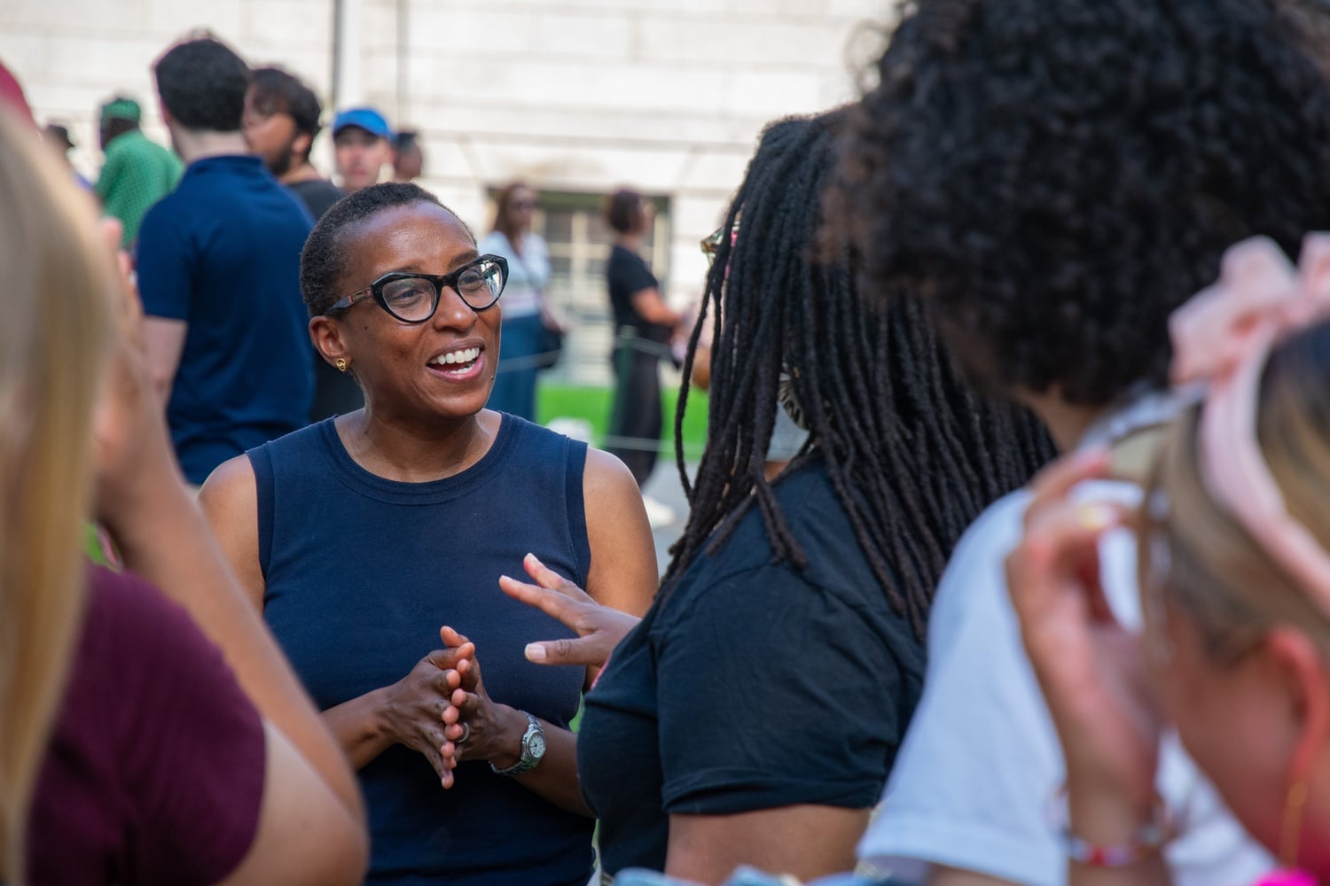 Gay spoke to students at ice cream socials in the weeks following the Supreme Court's decision to strike down race-based affirmative action policies in admissions.