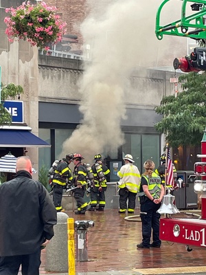 Cover image for Smoke Rising from Manhole Explosion