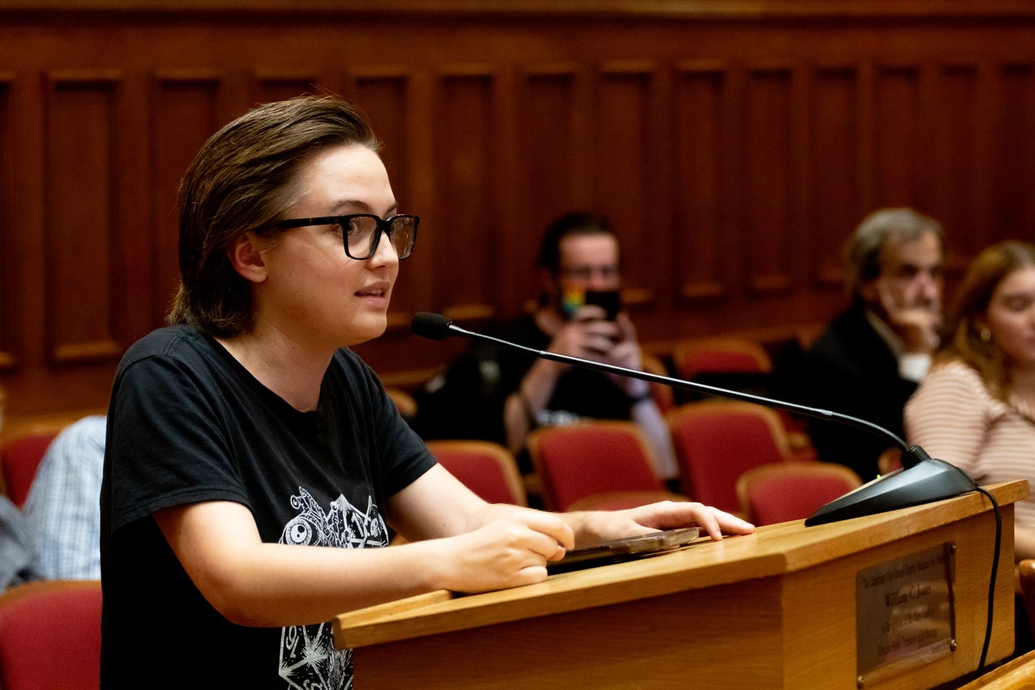 Phoebe G. Barr '23-'24 discussed her experience protesting against the Atlanta Public Safety Training Center during the summer.