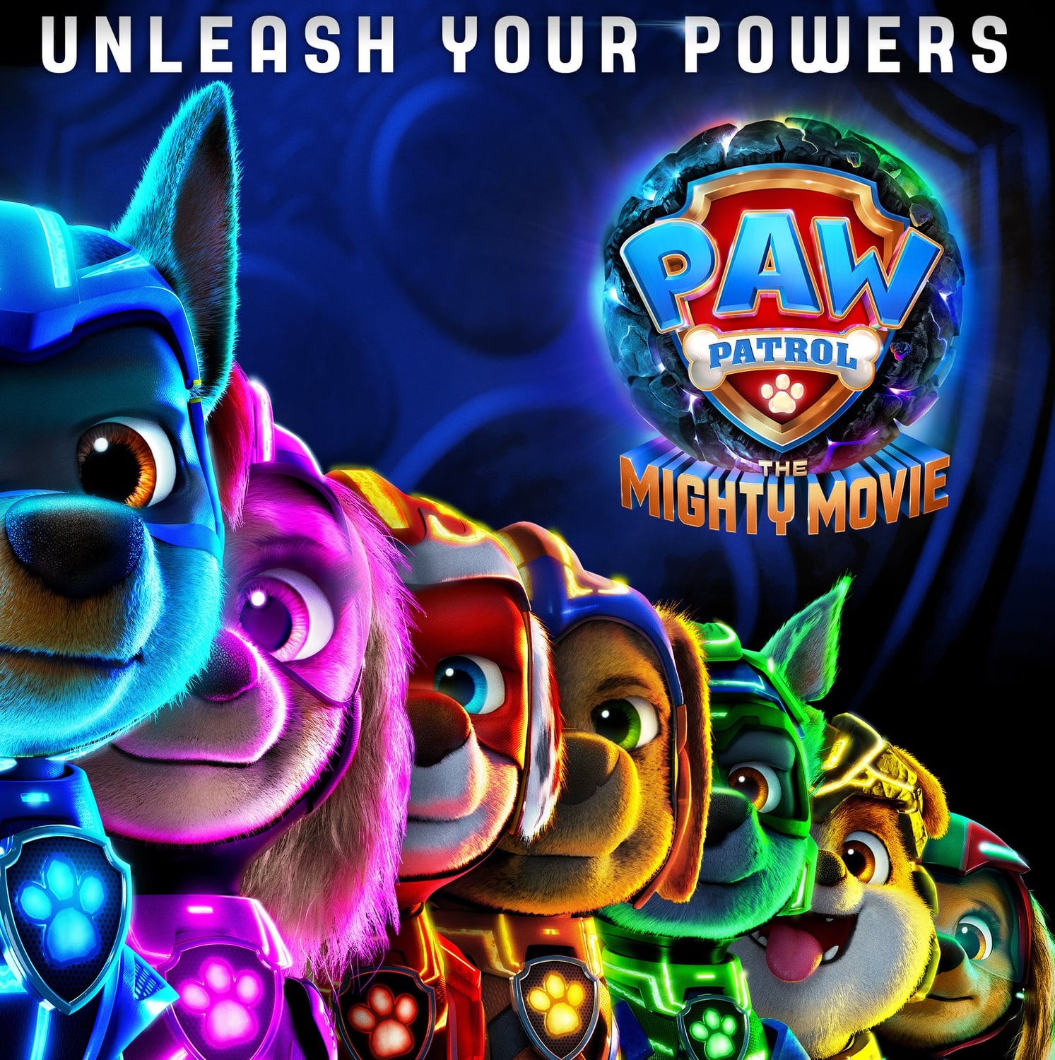 The Paw Patrol crew is ready to save the day in "Paw Patrol: The Mighty Movie."