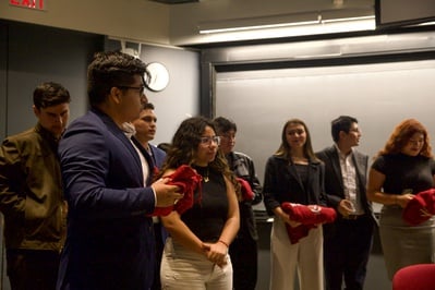 Cover image for Raza President Leo Barrera '24 and Board Present Gifts