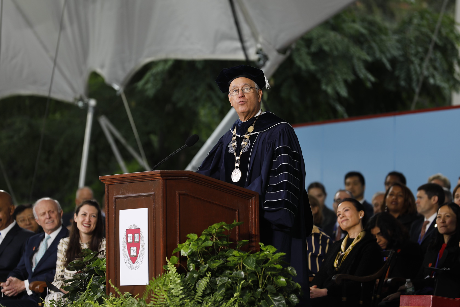 Félix V. Matos Rodríguez, the chancellor of the City University of New York, praised Harvard President Claudine Gay's ability to serve as a representative of higher education in his speech at her inauguration.