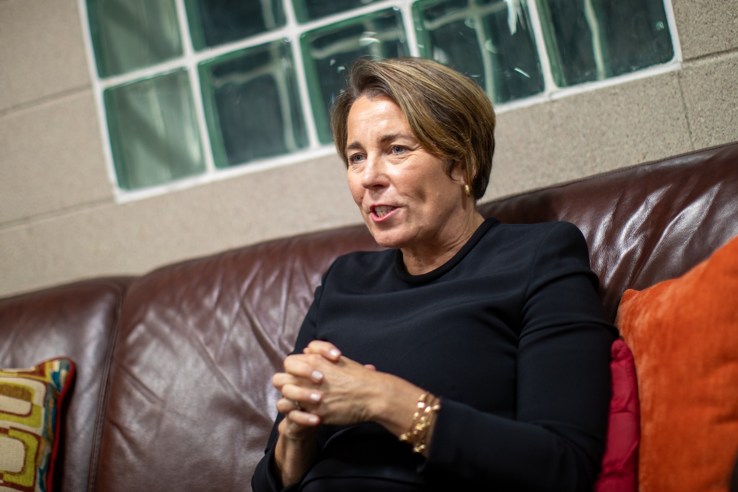 Massachusetts Governor Maura T. Healey '92 spoke with The Crimson in an interview following the inauguration of Harvard President Claudine Gay.