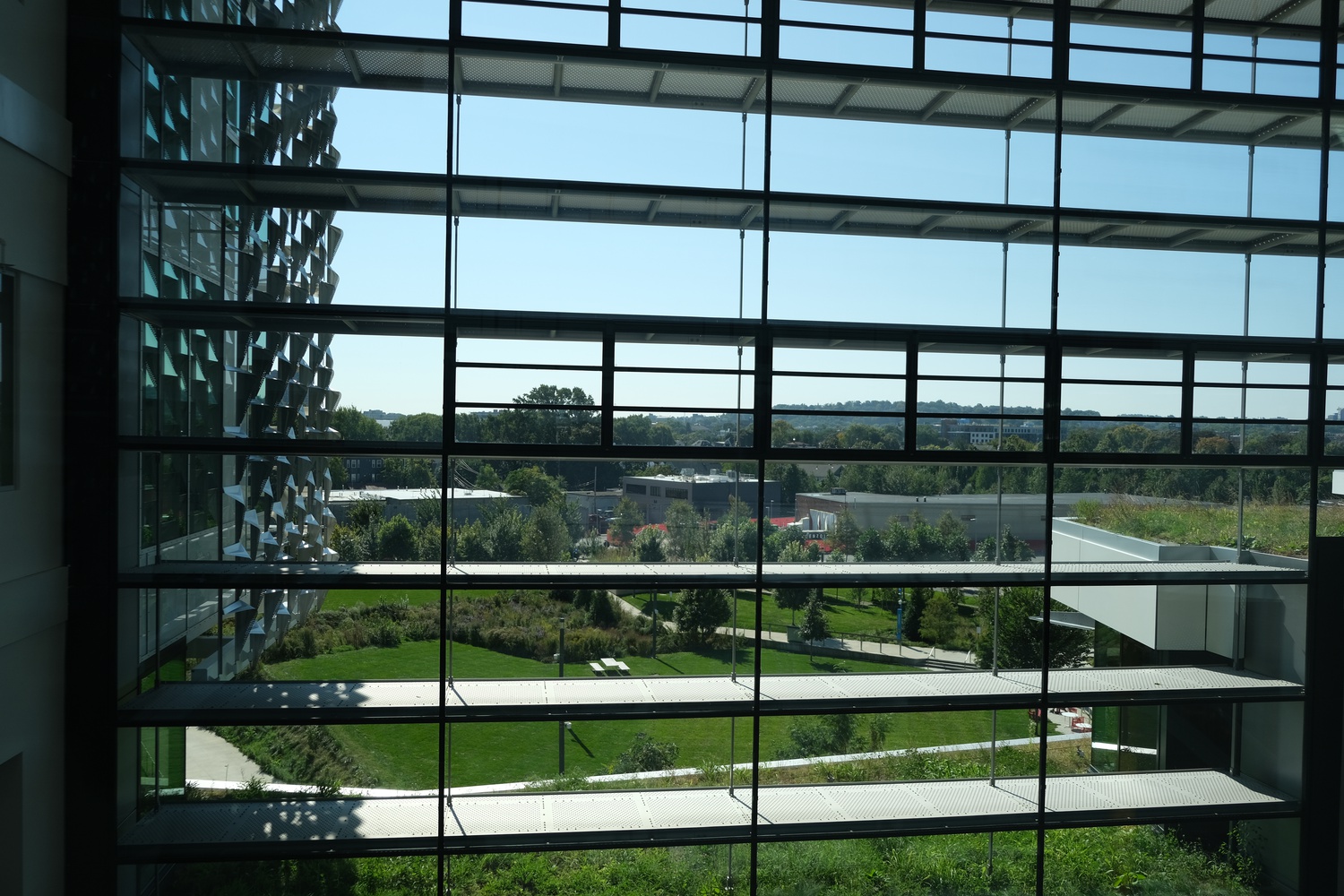 The Engineering Yard as seen from the windows of the Science and Engineering Complex.