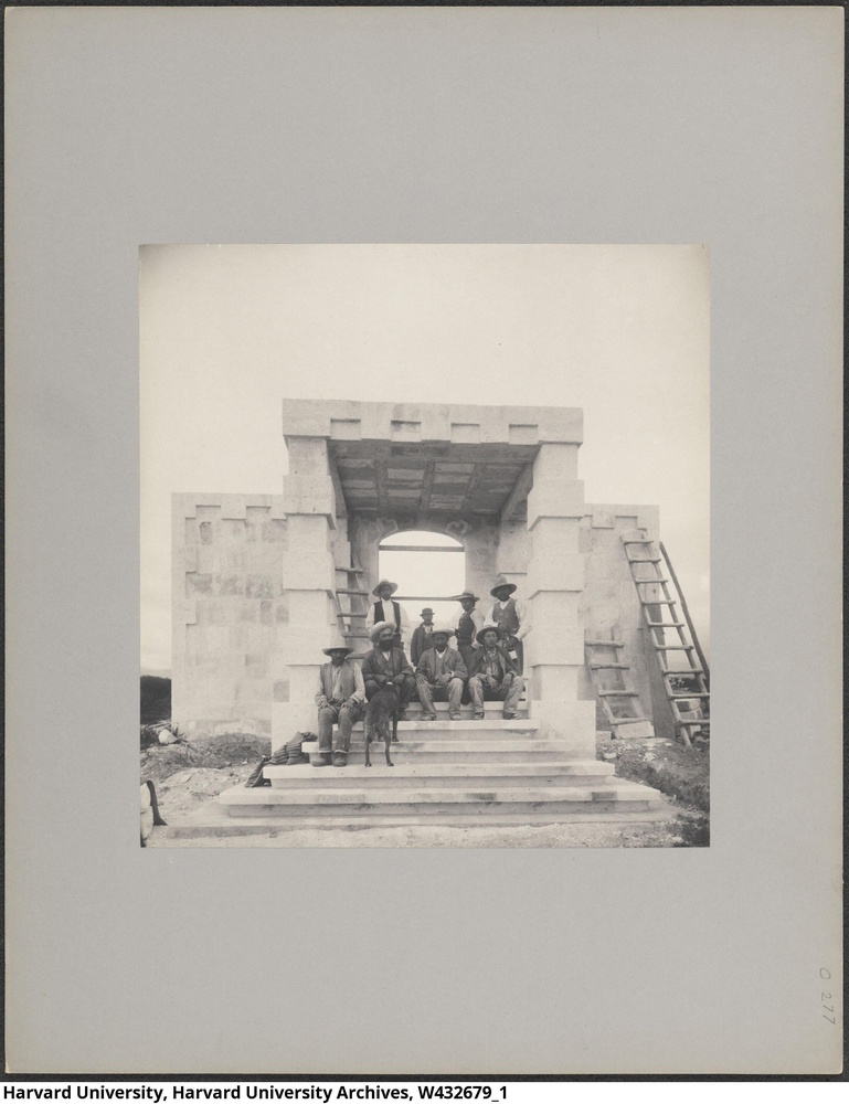 Peruvians workers work on the Bruce Building at Harvard College Observatory, Arequipa, Peru.