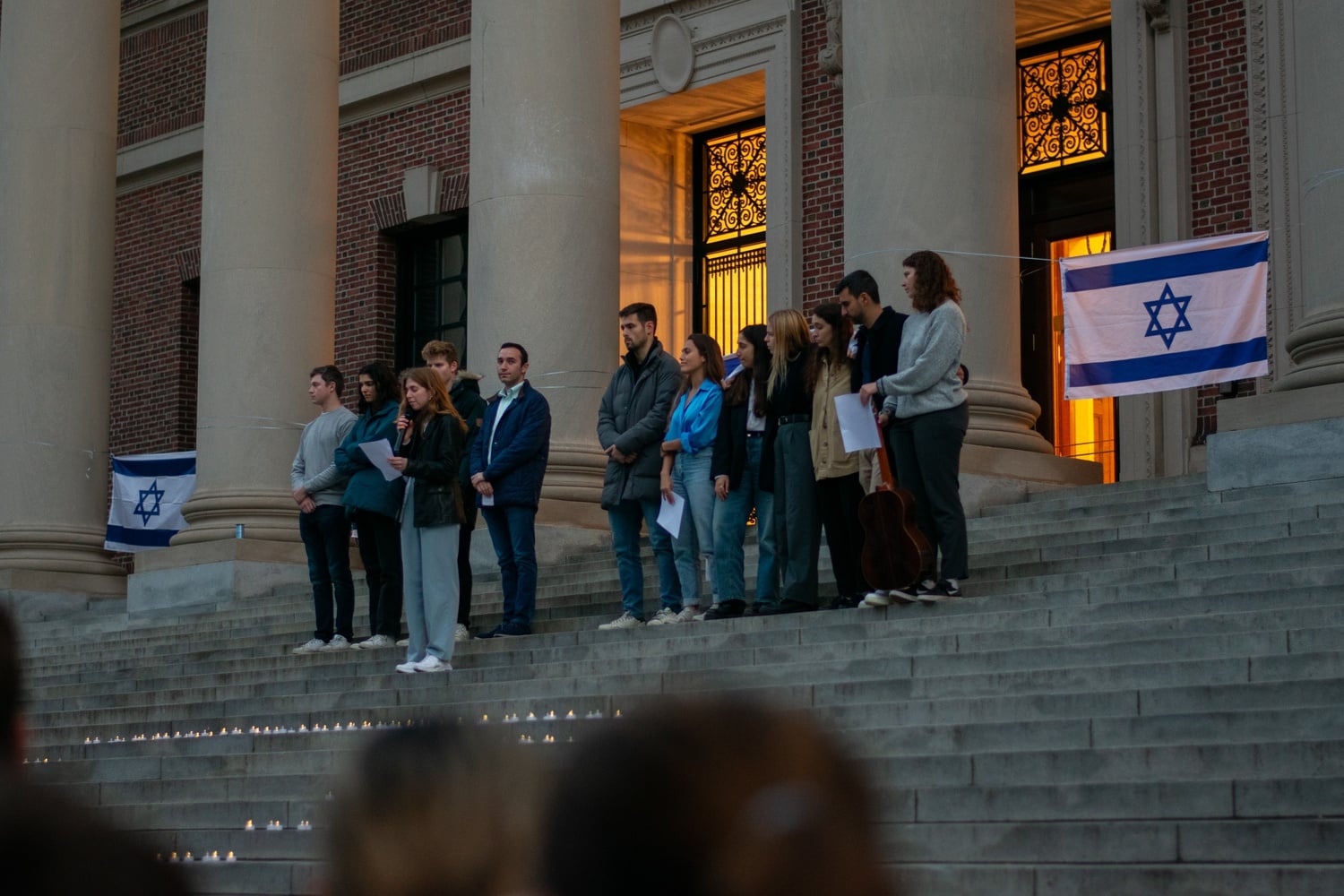 Some students at the gathering said they felt concerned about their safety in the wake of the attacks and condemned rising antisemitism.