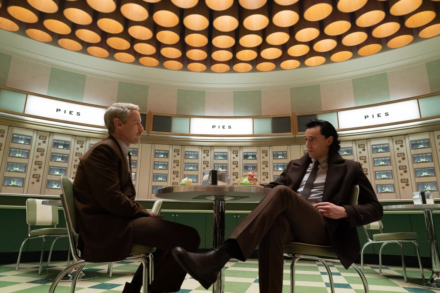 Tom Hiddleston as Loki and Owen Wilson as Mobius in Season 2 of "Loki."
