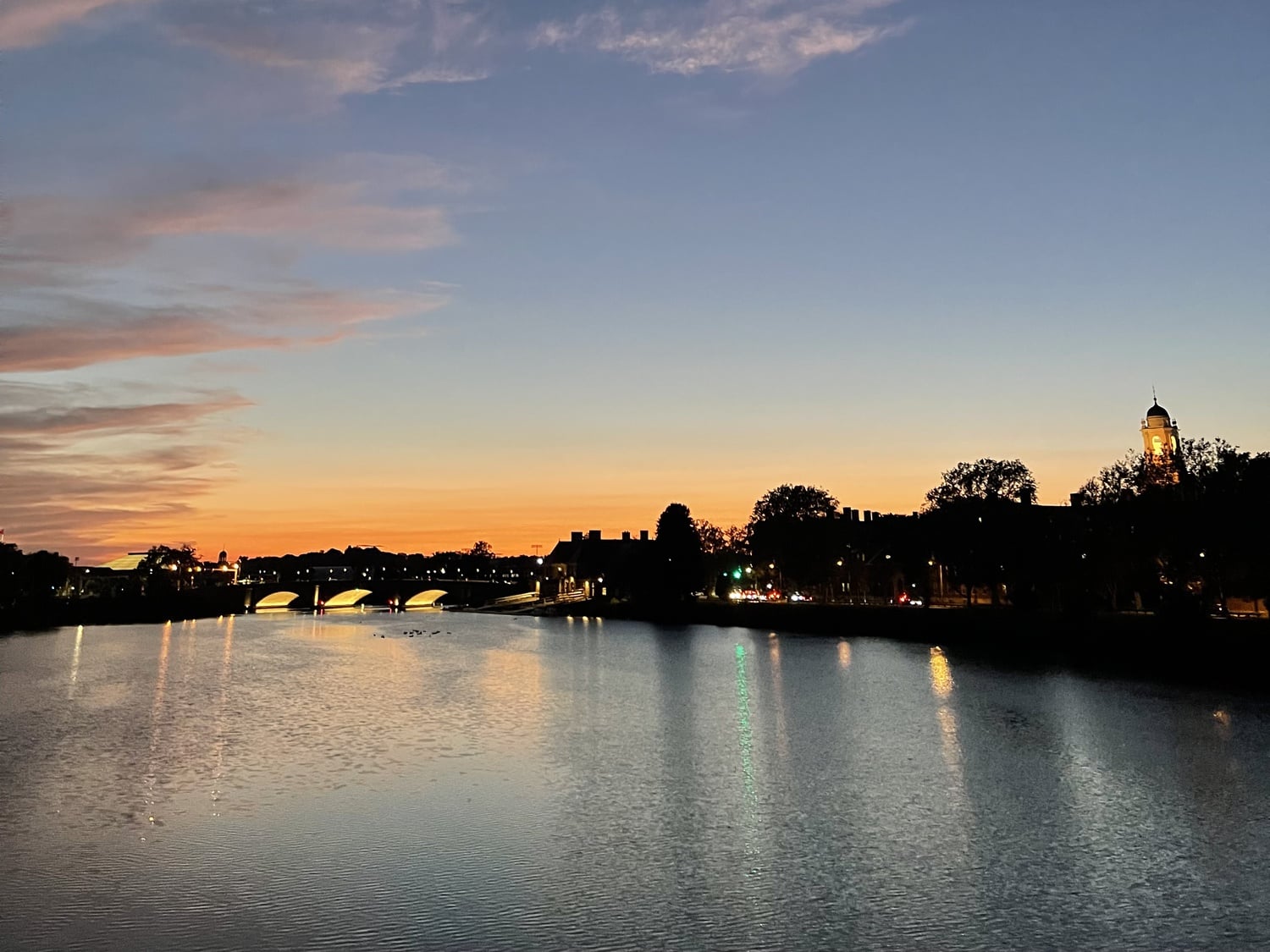 Sunset from John W. Weeks Bridge.