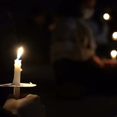 Cover image for Harvard Student Groups Hold Vigil for Palestinian Children Killed in Gaza