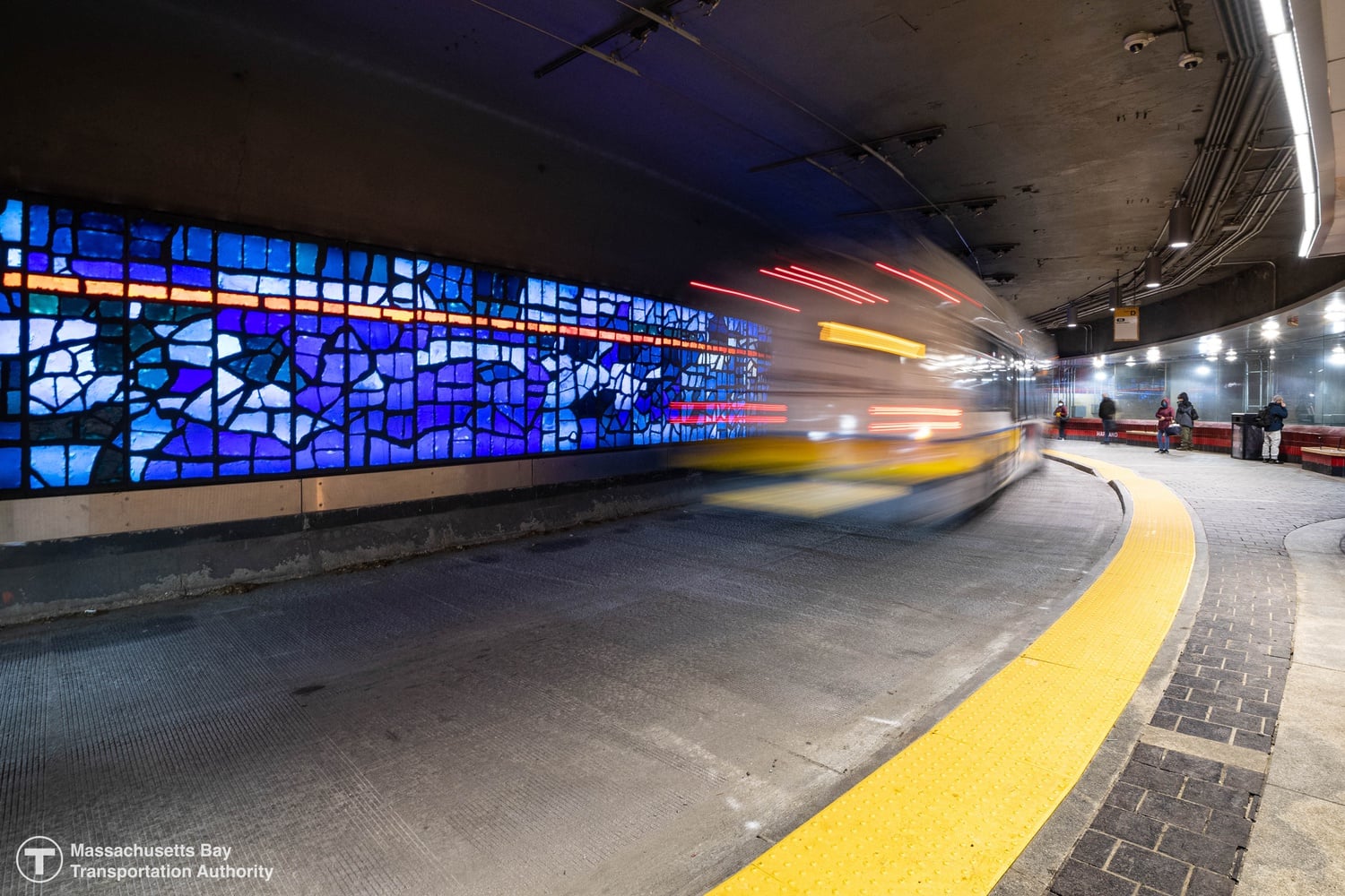 György Kepes’s installation “Blue Sky on the Red Line.”