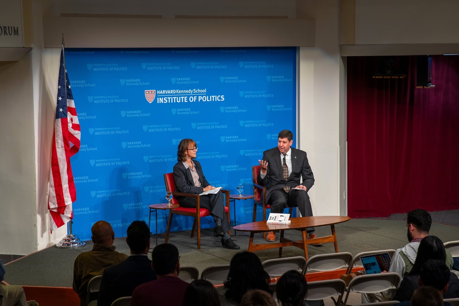 Steve M. Dettelbach, the director of the Alcohol, Tobacco, Firearms, and Explosives Bureau, spoke about gun violence in America at a Monday Institute of Politics forum.